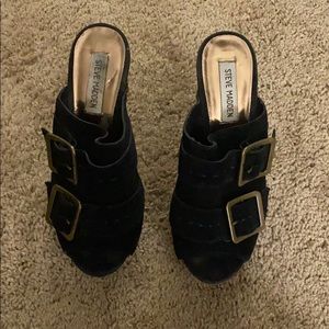 Steve Madden black suede heels